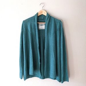 O'Neill Needles Wrap Cardigan Sweater Turquoise Small